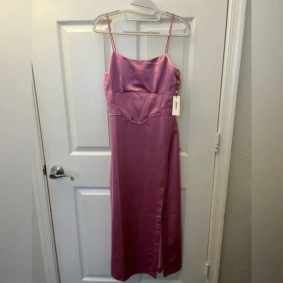 ! NWT Jason Wu Satin Slip Midi Corset Dress with Square Neckline - Size sm… - Picture 1 of 6